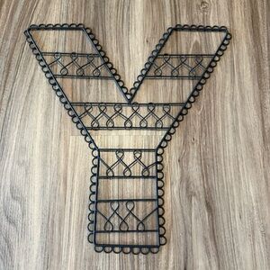 Pottery Barn Teen Black Wire Letter Y Wall Decor